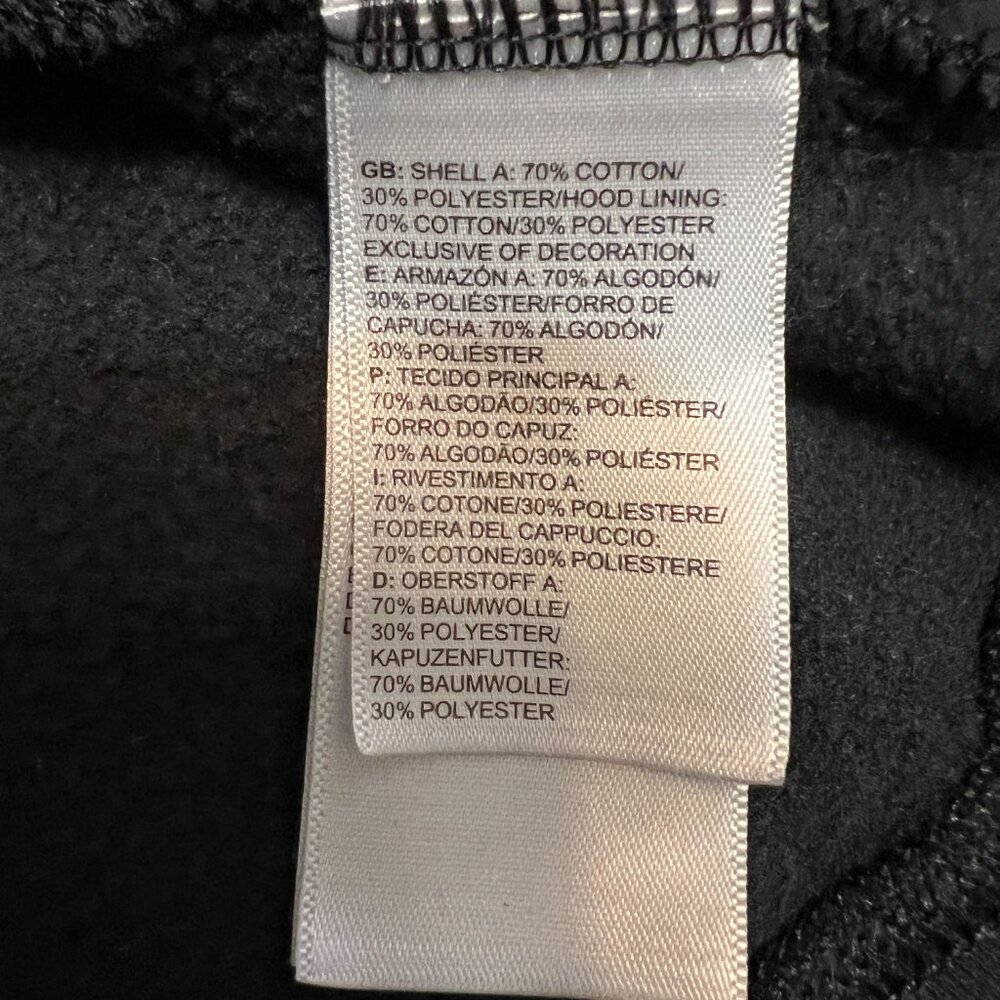 The North Face Black Pullover Hoodie Logo Front Men’s XL/TG Cotton Blend - Picture 4 of 6